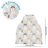 Nesatuwa Baby Car Seat Cover Cartoon Husky Dogs Breastfeeding Covers Stretchy Breathable Multi-Use Cover Carseat Canopy for Girls and Boys view 3