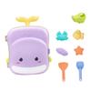Beavorty Beach Sand Set with Shovel and Portable Pull Rod Case, Bath and Outdoor Play Sandcastle Building for Boys, Purple view 1