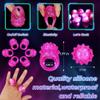 U-MOJOK 50 Pcs Purple Light Up Rings LED Flashing Rubber Finger Rings Glow in the Dark Party Favors for Carnival, Halloween, Christmas, Concert, Goodie Bag Fillers, Raves view 2