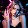 U-MOJOK 50 Pcs Purple Light Up Rings LED Flashing Rubber Finger Rings Glow in the Dark Party Favors for Carnival, Halloween, Christmas, Concert, Goodie Bag Fillers, Raves view 4