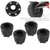 4pcs RC Car Wheel Hex Hubs Wheel Adapter Black Fit for SCX10 1/10 RC Crawler 1.9inch 2.2inch Wheel (20mm) view 2