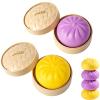 2026 New Shimmering Dumpling Squishies,Glitter Dumpling Squishy, Colorful Dumplings Stress Balls Fidget Sensory, Squeeze Dough Ball Stress Relief Hand with Food Steamer Stretchy Desk view 1