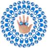 U-MOJOK 50 Pcs Blue Light Up Rings LED Flashing Rubber Finger Rings Glow in the Dark Party Favors for Carnival, July 4th, Halloween, Christmas, Concert, Goodie Bag Fillers, Raves view 1