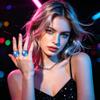 U-MOJOK 50 Pcs Blue Light Up Rings LED Flashing Rubber Finger Rings Glow in the Dark Party Favors for Carnival, July 4th, Halloween, Christmas, Concert, Goodie Bag Fillers, Raves view 4