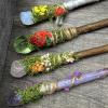 Crystal Witch Wand, 6.3 Inch Natural Crystal Fairy Wands for Adults, Handcrafted Witch Crafts Meditation Divination Decor view 2