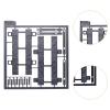 Chosertory Diorama Miniature Garage Lifter Display Stand Car Rack Parking Lot Scene Model PP Material Realistic Assembly Suitable for Collectors Hobbyists Home, Four Post Lift view 2