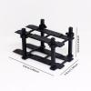 Chosertory Diorama Miniature Garage Lifter Display Stand Car Rack Parking Lot Scene Model PP Material Realistic Assembly Suitable for Collectors Hobbyists Home, Four Post Lift view 3