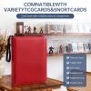 9 Pocket Card Binder,Premium Zip Trading Top Loader Binder,720 Double Sided Pocket Collection Binder,Tech Inspired,Wear Resistant & PU Carbon Fiber Texture for MTG,TCG,Game Cards,Sport Cards,Red view 4