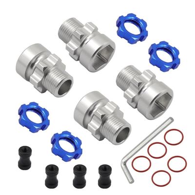 12mm to 17mm Metal Wheel Hex Hub Adapter Compatible with 1/10 Scale 2WD 4X4 RC Cars and Models Upgrade Parts(Blue)