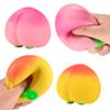 2 Pcs Peach Squishies Slow Rising Stress Relief Toy, 2.76" Realistic Peach Shaped Fruit Squeeze Balls, Durable and Soft Flexible Fidget Toys Decompression Gift for Adults view 1