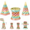 3PCS 3D Printed Impossible Design Cone Spiral Fidget Toy Geometric Sculpture Stress Relief Desk Ornament Novelty Conversation Piece(Candy Color-2) view 1