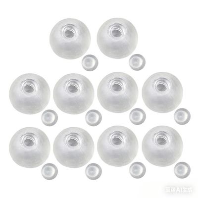 10pcs Milky Blank Skins Empty Stress Ball DIY Kit, Blank Pressure Ball Skin DIY Kit for Making Your Own Stress-Relief Toys (5cm White)