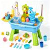 2026 Upgraded Water Table for Toddlers 1-3, Outdoor Water Play Table for Kids Ages 4-8 with Pump, Toddler Water Table, Play Sink with Running Water, Kitchen Sink Toy, Fishing Game, Sensory Table, Blue view 1