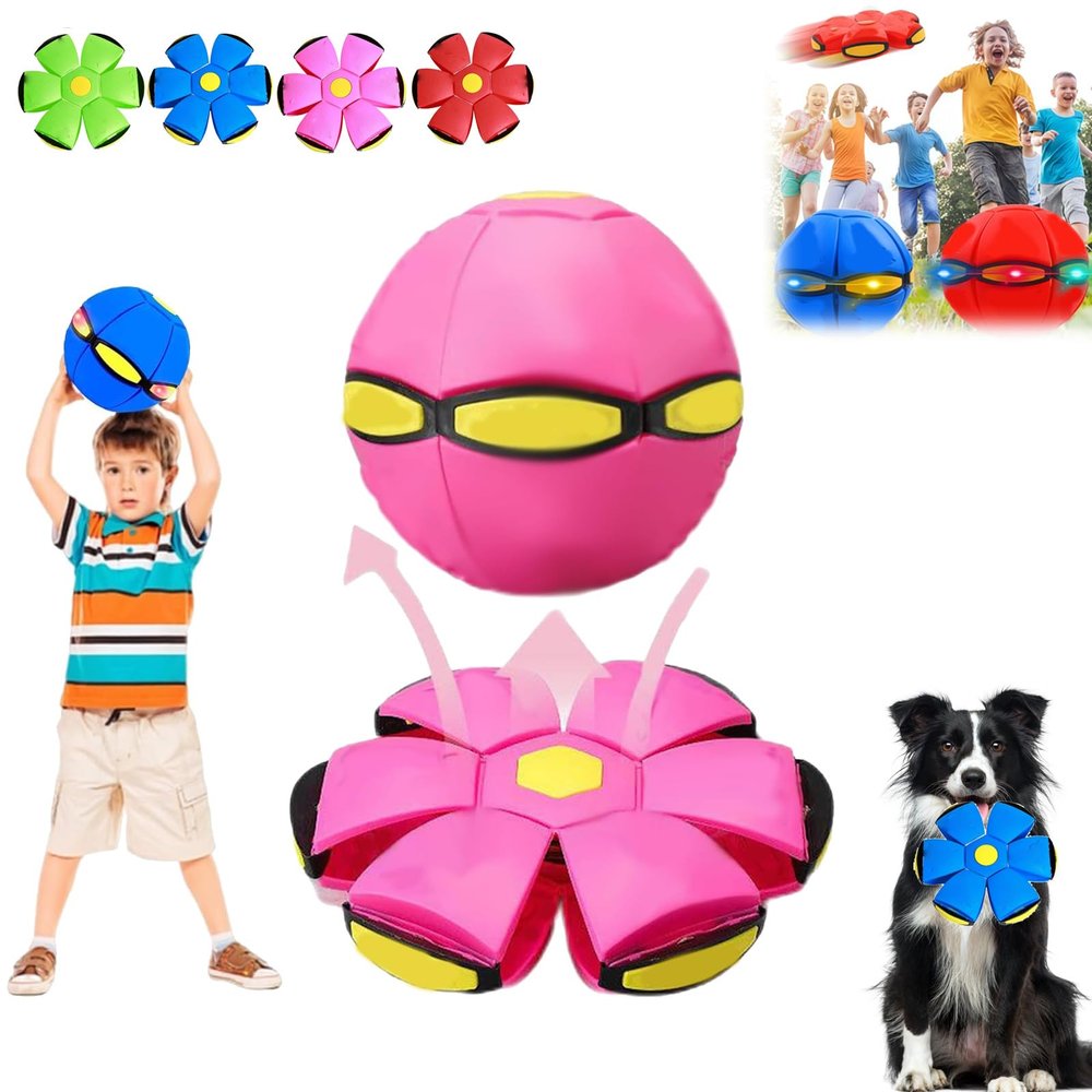 Qcvkou Step on Ball, Step on Pop up Ball, Balls You Step on and They Pop Up, Automatic Rebound, Time Delay Transformation Flying Toy