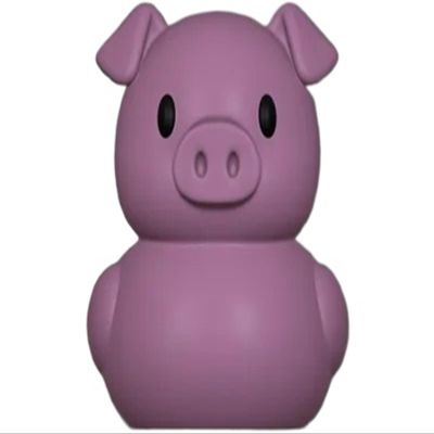 1PC Creative Pig Shaped Duck 3D Printed Rubber Duck Model Cute Animal Figurine Desk Ornament Fidget Toy Novelty Gift Idea