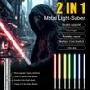 CHINEYDY Dueling Lightsaber 2 Pack,Metal Hilt Force FX Light Saber,20 RGB Colors Rechargeable Smooth Swing Light Sword,2-in-1 Double-Bladed for Adults Kids Cosplay Galaxy War view 4