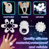 U-MOJOK 50 Pcs Clear Light Up Rings LED Flashing Rubber Finger Rings Glow in the Dark Party Favors for Carnival, Halloween, Christmas, Concert, Goodie Bag Fillers, Raves view 2
