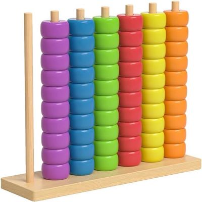 Ryfolim Color Matching Stacking Puzzle Game| Fast Pattern Challenge Ring Stack Puzzle for 2 Players| Competitive Tabletop Brain Teaser for Family Game Night| Stack Solve Set with Racks,Rings,Cards
