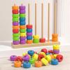 Ryfolim Color Matching Stacking Puzzle Game| Fast Pattern Challenge Ring Stack Puzzle for 2 Players| Competitive Tabletop Brain Teaser for Family Game Night| Stack Solve Set with Racks,Rings,Cards view 4