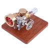 Hot Air Stirling Engine Model Kit, Mini Adjustable Speed Integrated Hot Air Stirling Engine Model Science Experiment Educational Toy(Ty2) view 2