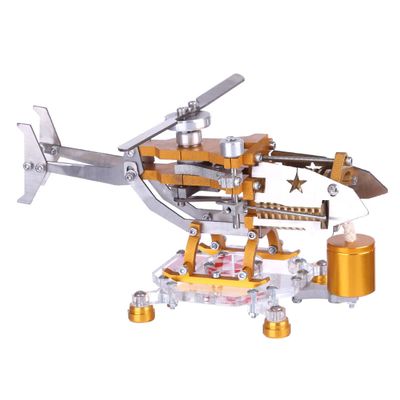 Stirling Engine Model Kit, Transport Helicopter Horizontal Single Cylinder Vacuum Stirling Model Toy(Ty1)