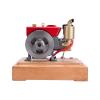 Retrol Engine Model Kit that Runs, 1/8 2.6c Mini Single-Cylinder Four-Stroke Engine Model Aluminum Version, Physics and Science Engine Model Kits for Adults(Red and Grey) view 4