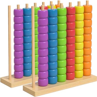 Ryfolim 2026 Color Matching Stacking Puzzle Game - Fast Pattern Challenge Ring Stack Puzzle for 2 Players - Competitive Tabletop Brain Teaser for Family Game Night (2 Pack)