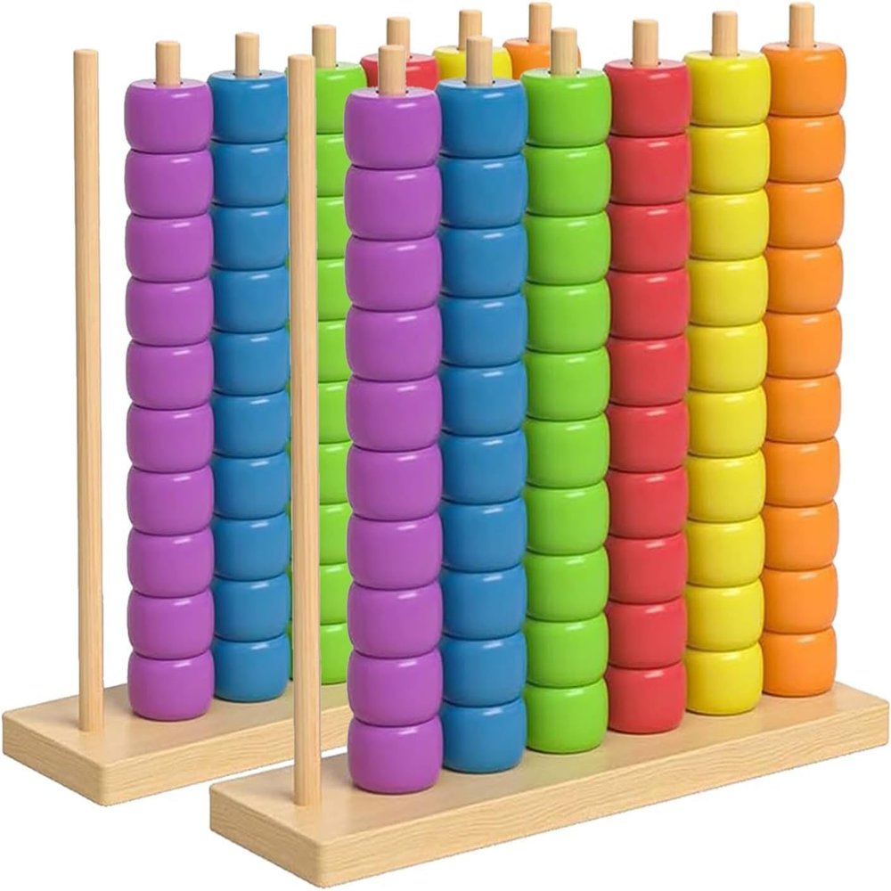 Ryfolim 2026 Color Matching Stacking Puzzle Game - Fast Pattern Challenge Ring Stack Puzzle for 2 Players - Competitive Tabletop Brain Teaser for Family Game Night (2 Pack)