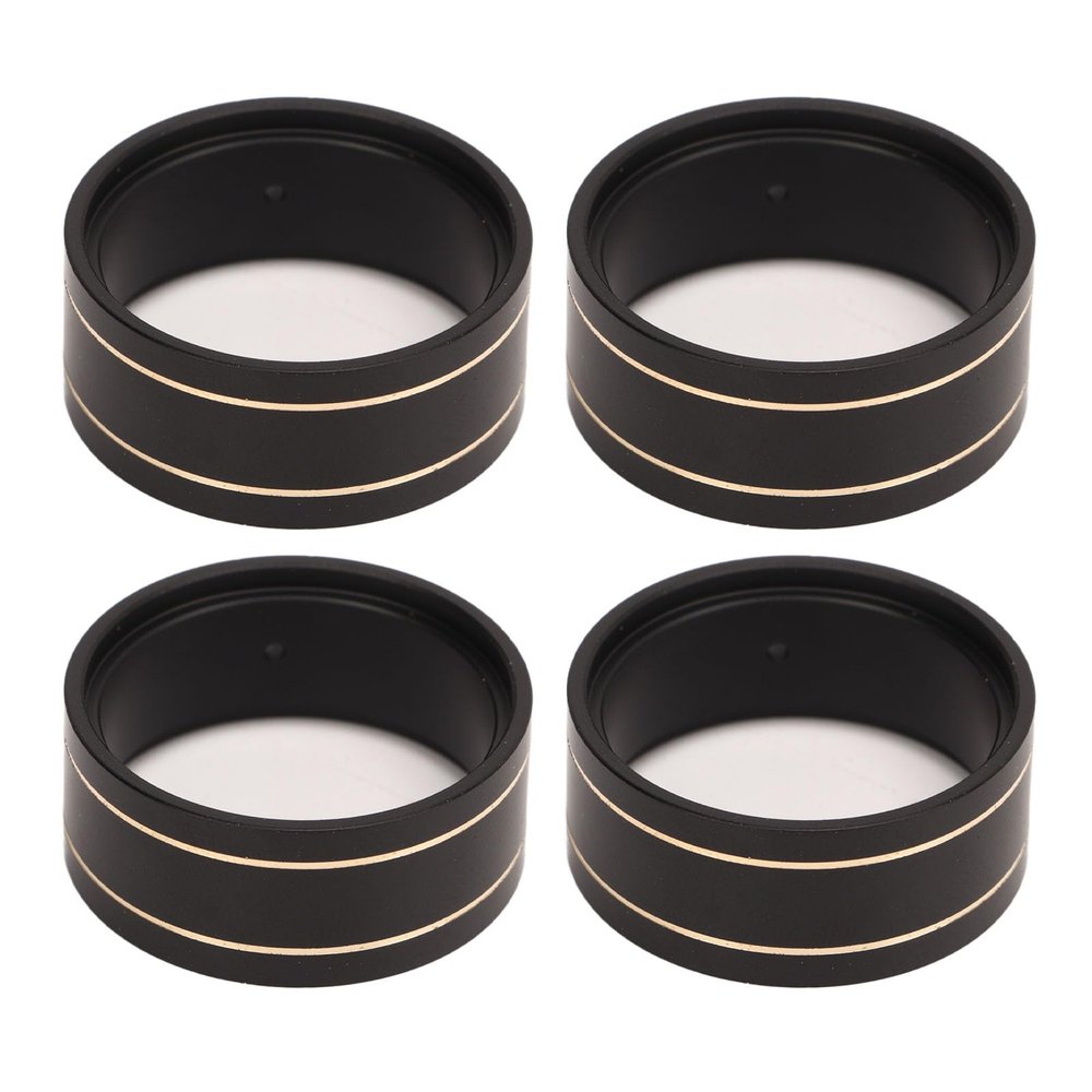 4Pcs Brass Internal Beadlock Ring Clamp Ring, RC Wireless Crawler Upgrade Parts, 1.0 Inch Wheel Rim Clamp for SCX24 1/24 and with Black Coated Brass