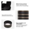 4Pcs Brass Internal Beadlock Ring Clamp Ring, RC Wireless Crawler Upgrade Parts, 1.0 Inch Wheel Rim Clamp for SCX24 1/24 and with Black Coated Brass view 4