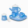 Jack Rabbit Creations 10-Piece Blue Silicone Tea Set BPA Free, Food Grade, Dishwasher Safe Pretend Tea Party Set for Kids & Toddlers Birthday Gift, Ages 3+ view 1
