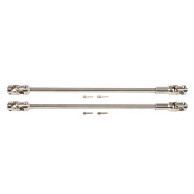 1/10 RC Crawler Stainless Steel Cut to Length Driveshaft 68-229mm Universal Drive Shaft for SCX10 III/Pro Capra TRX4 VS4-10 UTB18 LCG Chassis Cheater Rigs Upgrade Parts (Silver,2)