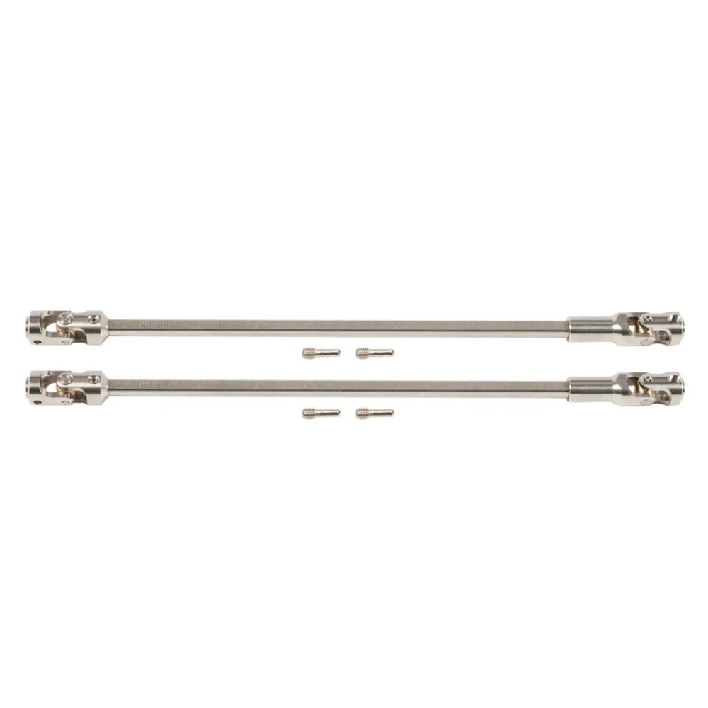1/10 RC Crawler Stainless Steel Cut to Length Driveshaft 68-229mm Universal Drive Shaft for SCX10 III/Pro Capra TRX4 VS4-10 UTB18 LCG Chassis Cheater Rigs Upgrade Parts (Silver,2)