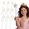 FOMIYES 10Pcs Star Shape Children Fairy Wands Unpainted DIY Fairy Sticks for Kids Princess Party Favors Dress-up Accessories view 1