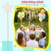 FOMIYES 10Pcs Star Shape Children Fairy Wands Unpainted DIY Fairy Sticks for Kids Princess Party Favors Dress-up Accessories view 4