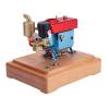 Retrol Engine Model Kit that Runs, 1/8 2.6c Mini Single-Cylinder Four-Stroke Engine Model Aluminum Version, Physics and Science Engine Model Kits for Adults(Red and Blue) view 1