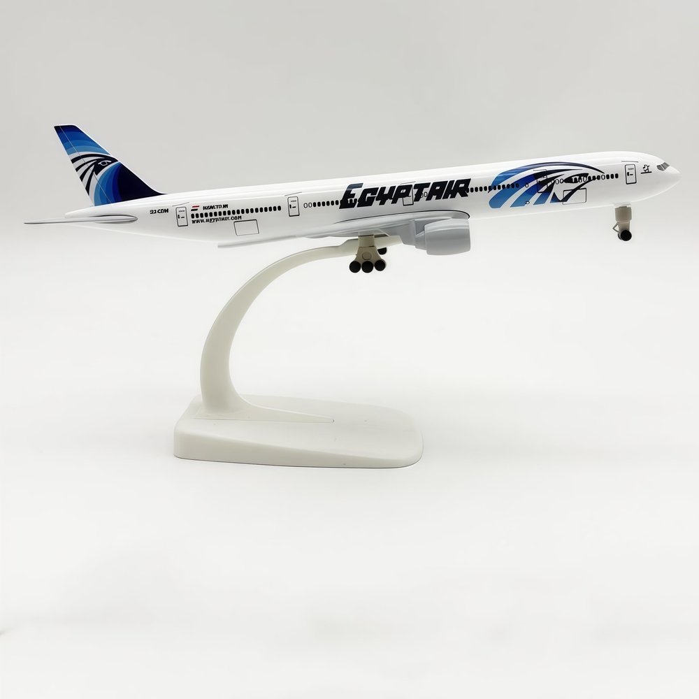 Egypt Air 777 Diecast Model 1:300 Scale 20cm Alloy Egyptian Airline Aircraft for Collection Display Shelf Desk
