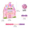 Pink Princess Castle Piata Set with Blindfold Confetti & Bat, Girls Kids Birthday Party Game, Princess Theme Party Favors & Birthday Decorations Supplies (12.6'' x 2.9'' x 16.1'') view 2
