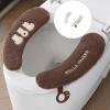 Plush Toilet Seat Cover Slip-Proof Backing, Warm Winter Cushion with Fit & Easy Installation for Home Bathroom Bathroom Seat Cover view 2