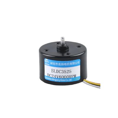 SFCHEN 12/24v 3000/6000Rpm/min DC Brushless Motor High Speed 3525 with Hall Driver Adjustable Speed Motor Micro Small Motor (12V 6000RPM)