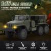 GoolRC RC Military Truck, 1:16 Scale 6WD Remote Control Car, 2.4GHz Off-Road RC Truck, All Terrain Army RC Cars with LED Light and 2 Batteries, BM-21 Grad Multiple Rocket Launcher Vehicle for Adults view 2