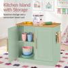 Best Choice Products Pretend Play Kitchen for Kids, Interactive Wooden Toddler Playset with Island, Espresso Machine, 17 Accessories - Sage view 4