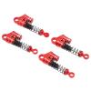 4pcs Red Aluminum Alloy RC Shock Absorbers with High Elastic Spring, Metal Shock Absorbers for Scx24 1/24 RC Car, Durable Replacement Suspension Parts for Off - Road view 3