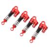 4pcs Red Aluminum Alloy RC Shock Absorbers with High Elastic Spring, Metal Shock Absorbers for Scx24 1/24 RC Car, Durable Replacement Suspension Parts for Off - Road view 4