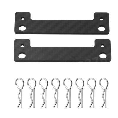 Carbon Fiber Body Posts Magnet Fixed Mount Bracket with Clips for 1/10 RC Car Tamiya TT02 XV01 TT01 Upgrade Parts Accessory