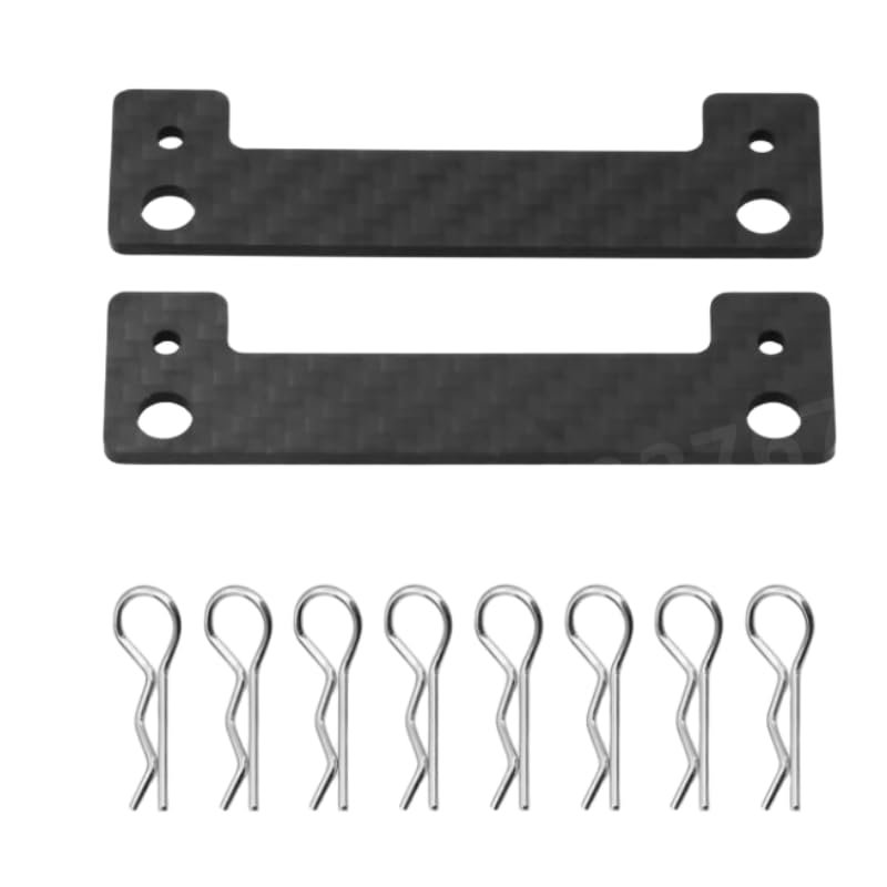 Carbon Fiber Body Posts Magnet Fixed Mount Bracket with Clips for 1/10 RC Car Tamiya TT02 XV01 TT01 Upgrade Parts Accessory