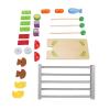 ToysCentral Basics Kids Wooden BBQ Grill Playset Wood Toy Barbecue Set for Children Above 3 Years Old for Fun Playtime Kitchen Accessories view 4
