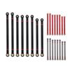 8pcs/lot Internally Threaded Aluminum Link with M3 Rod End Set 313mm Wheelbase for 1/10 RC Crawler Axial SCX10 RGT 86100(Titanium (D7mm)) view 2