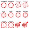 12pcs Toilet Aiming Stickers, Waterproof Potty Training Stickers for Boys Red Pee Decals for Bathroom Urinal & Restroom Toilet Bowl view 1