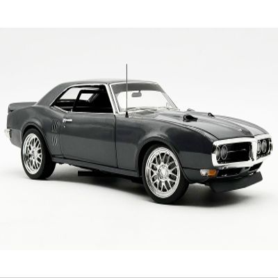 1968 Firebird Street Fighter Silver Bird Gun Metal Gray Metallic Limited Edition to 400 Pieces Worldwide 1/18 Diecast Model Car by Acme A1805222